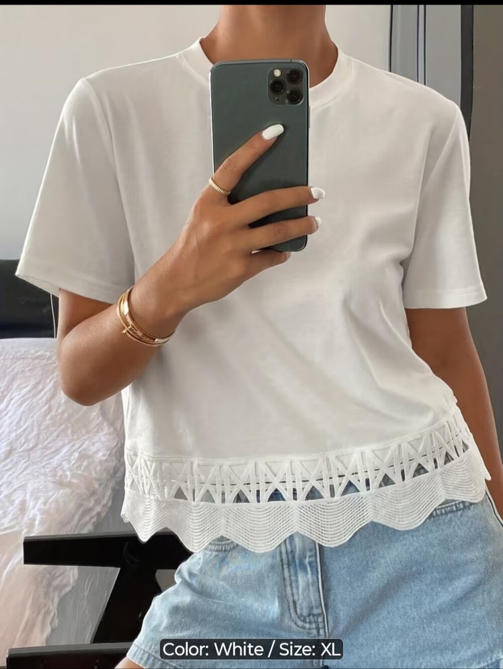 NWOT Woman's Pure White Box Style Top SZ.XL